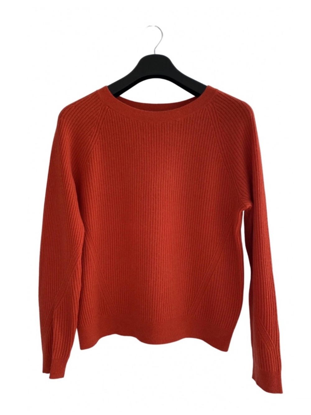 Vince Women's Crewneck Ribbed Cashmere Sweater in Burnt Orange - Size: XS
